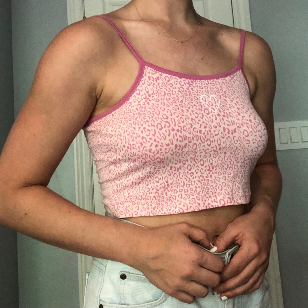 Baby pink retro tank top